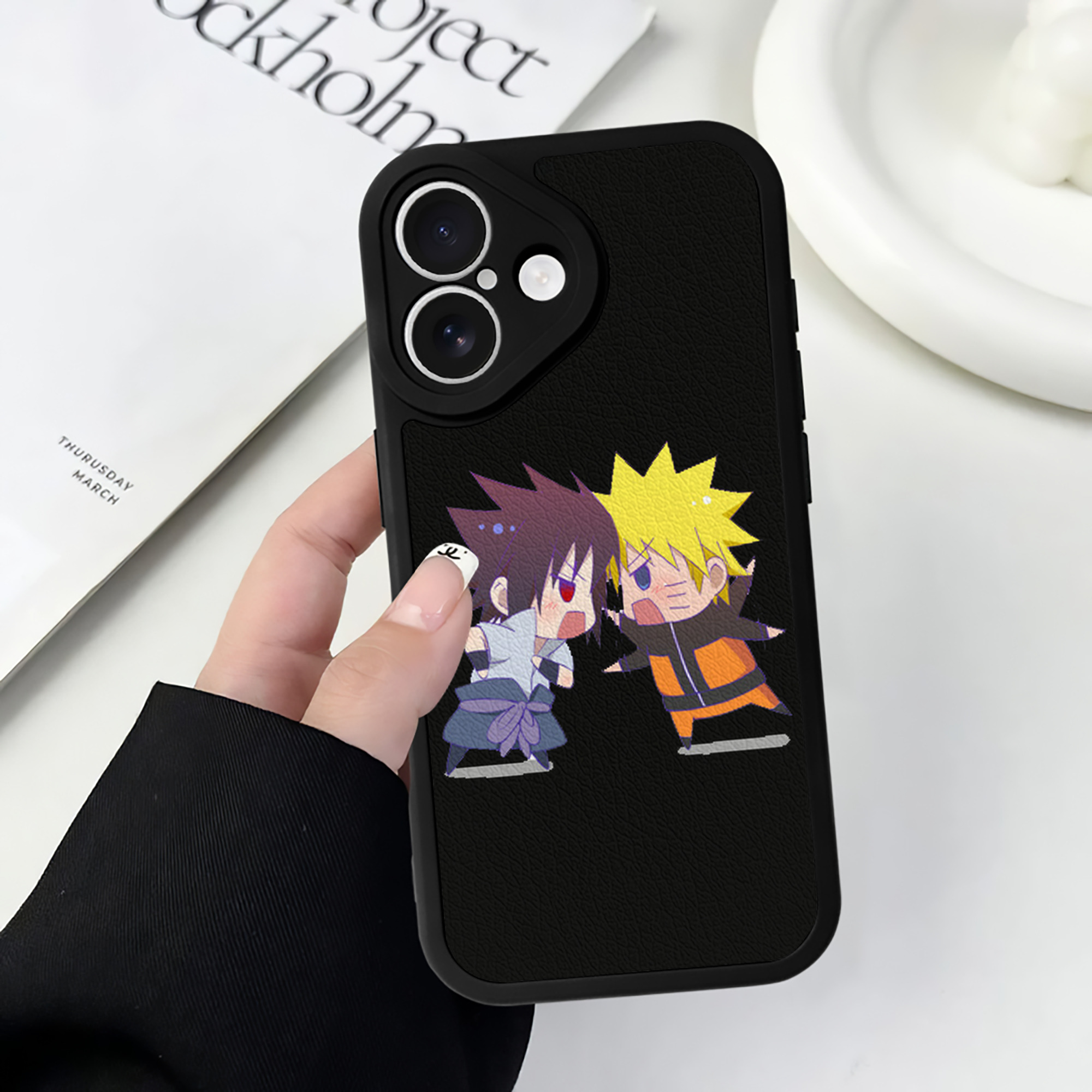 （画像用） NARUTO -ナルト- うずまき ナルト Uzumaki Naruto 【iPhone 16シリーズ対応】シリコンスマホケース（レザー調） 材質：シリコン